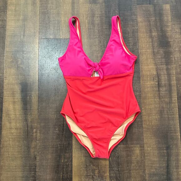 NWT J.Crew One-Piece Cutout Swimsuit with Bow Size XL - Picture 2 of 9